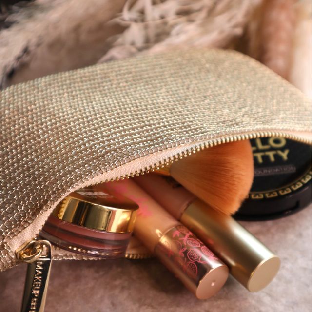 Golden Makeup Bag MakeupMekka